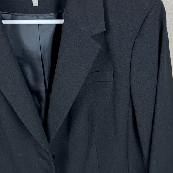 Calvin Klein Black Two Button Blazer Size 14 - Picture 5 of 8